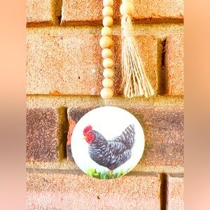 *Plymouth Rock Chicken Beaded Garland
